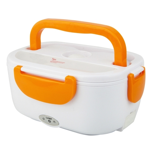 

Portable Lunch Box Food Container Car Electric Heating Food Warmer Rice Container(Orange)