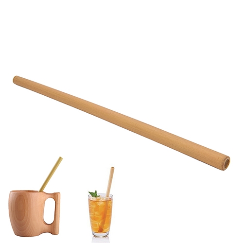 

3 PCS Organic Bamboo Drinking Straw Biodegradable Wood Straws Tableware(Yellow Bamboo 20x1cm)