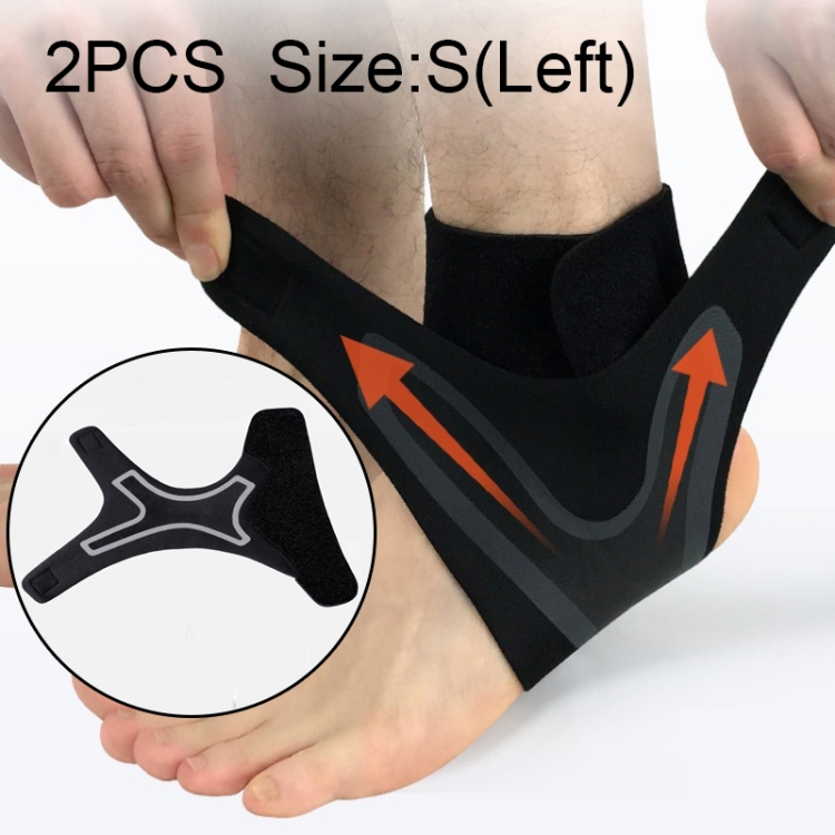 

2 PCS Sport Ankle Support Elastic High Protect Sports Ankle Equipment Safety Running Basketball Ankle Brace Support, Size:S(Left)