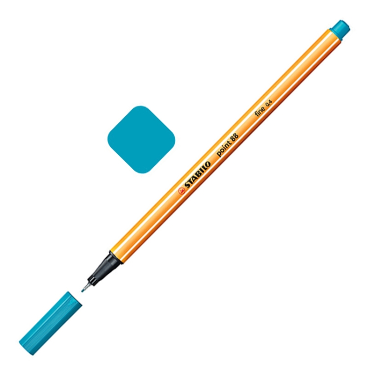 

0.4mm Marker Pen Slim Plastic Hook Line Pen Watercolor Sketch Drawing School Art Supplies(Turquoise blue)