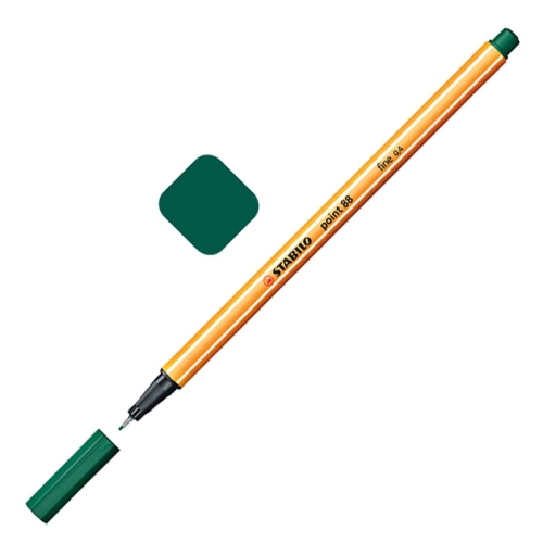 

0.4mm Marker Pen Slim Plastic Hook Line Pen Watercolor Sketch Drawing School Art Supplies(Pine green )