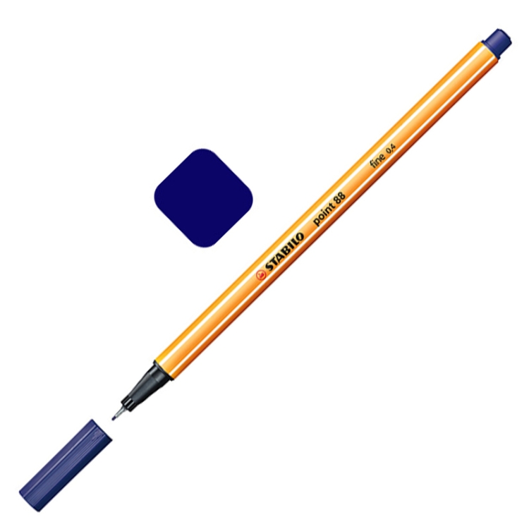 

0.4mm Marker Pen Slim Plastic Hook Line Pen Watercolor Sketch Drawing School Art Supplies( Night blue)
