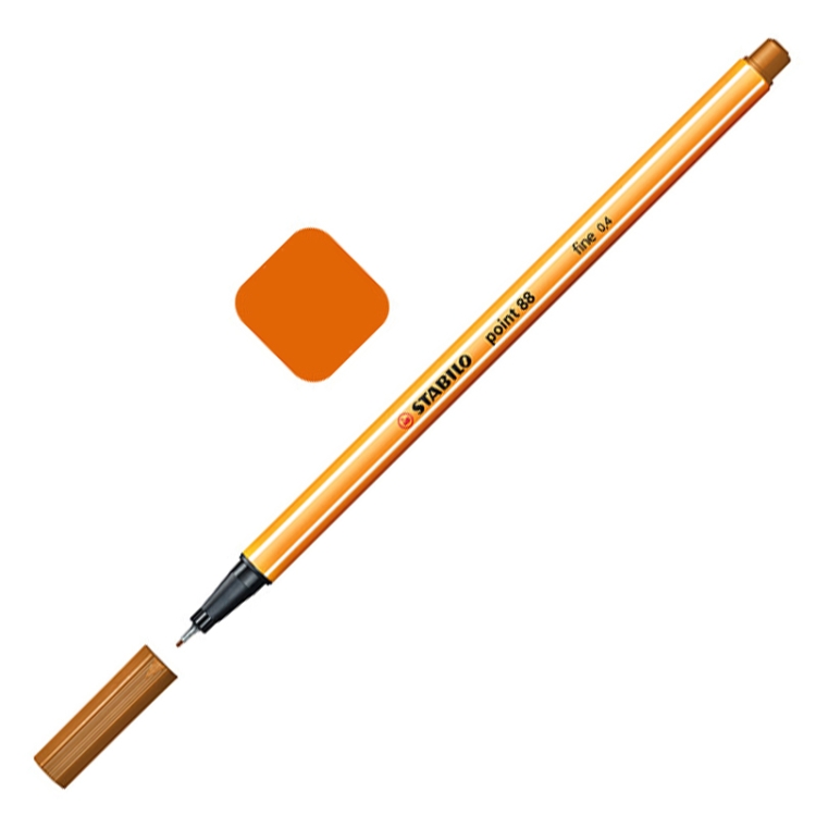 

0.4mm Marker Pen Slim Plastic Hook Line Pen Watercolor Sketch Drawing School Art Supplies( Deep yellow)