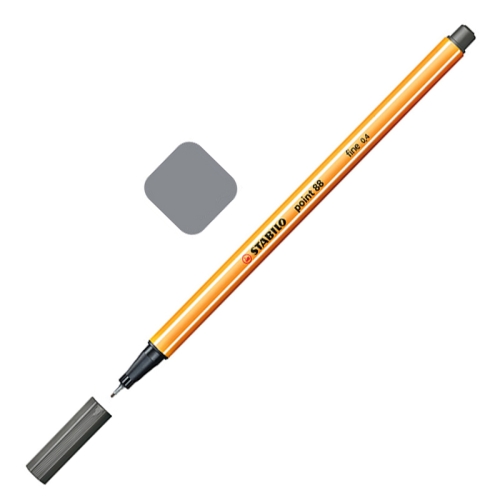 

0.4mm Marker Pen Slim Plastic Hook Line Pen Watercolor Sketch Drawing School Art Supplies( Dark grey)