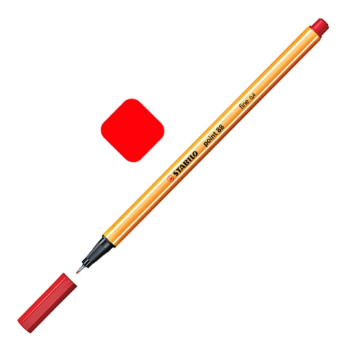 

0.4mm Marker Pen Slim Plastic Hook Line Pen Watercolor Sketch Drawing School Art Supplies(Red)