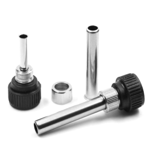 

936 Soldering Station Handle Electric Iron Accessories Iron Tube Nut Constant Temperature Soldering Station, Style:Three-piece Set