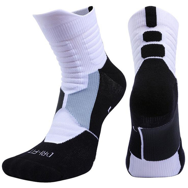 

Outdoor Sport Professional Cycling Socks Basketball Soccer Football Running Hiking Socks, Size:S(White)