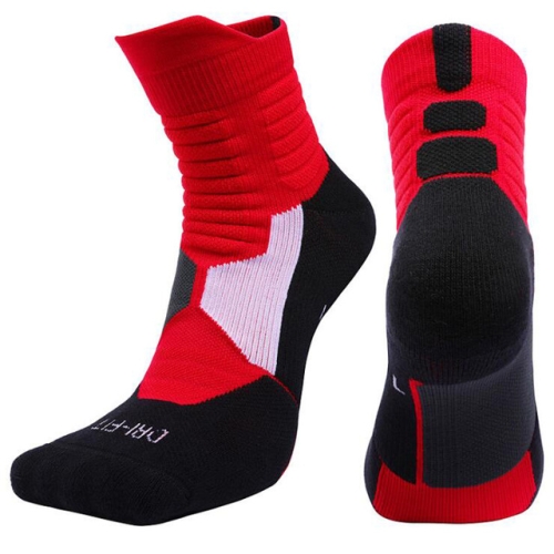 

Outdoor Sport Professional Cycling Socks Basketball Soccer Football Running Hiking Socks, Size:L(Red)