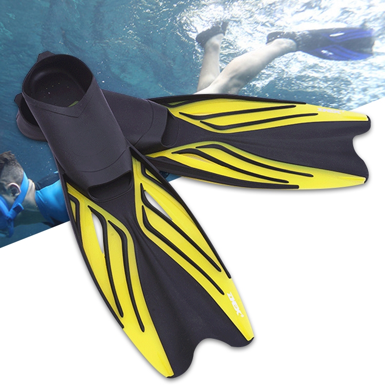 

Swimming Free Diving Fins Silicone Flippers Diving Equipment, Size:M / L（41-42）(Transparent Yellow)