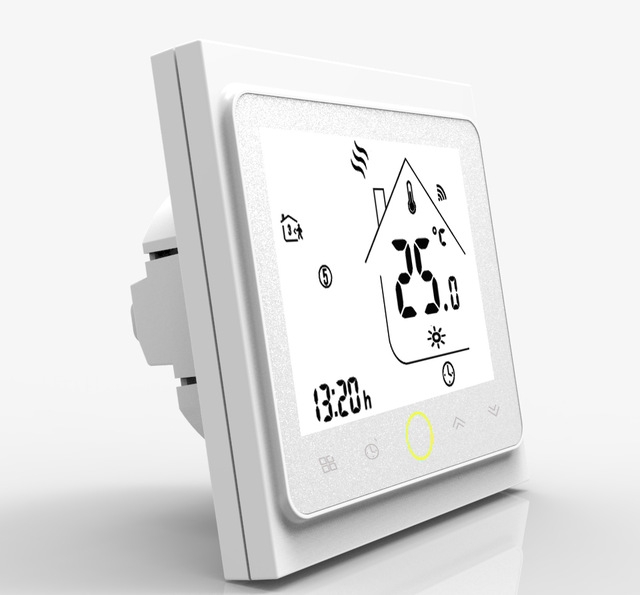 

BHT-002GB WiFi Thermostat Temperature Controller LCD Touch Screen Backlight for Water Floor Heating Works with Alexa Google Home 3A(White)