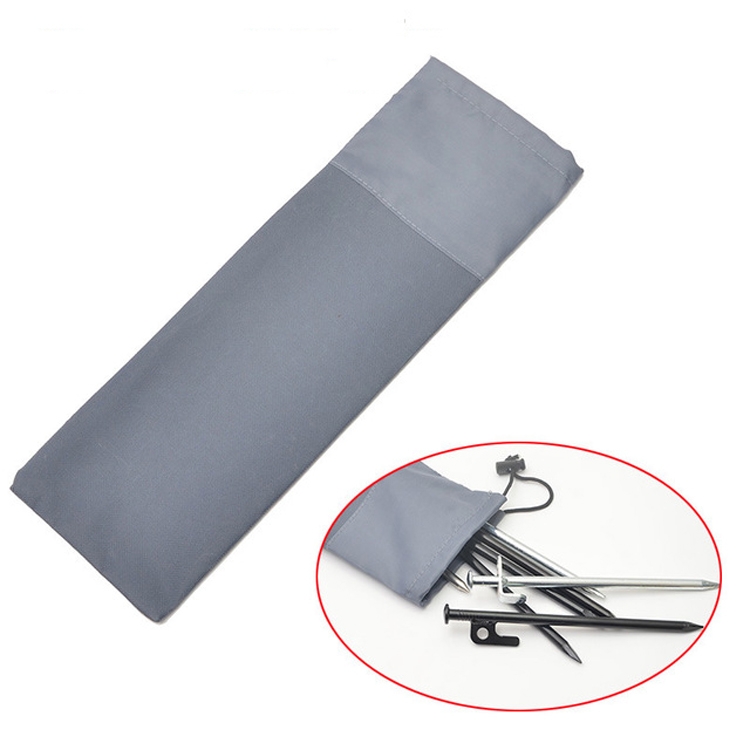 

10 PCS 30cm Outdoor Camping Ground Nail Storage Bag Thickened Oxford Cloth Tent Windproof Rope Buckle Finishing Bag