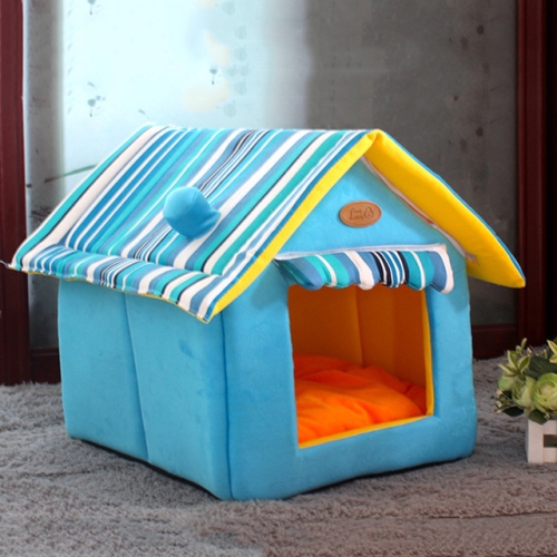 

JYMC904589749 Removable Washable Dog House Warm Soft Home Shape Bed With Cushion for Dog Cat, Size:M(Sky Blue)