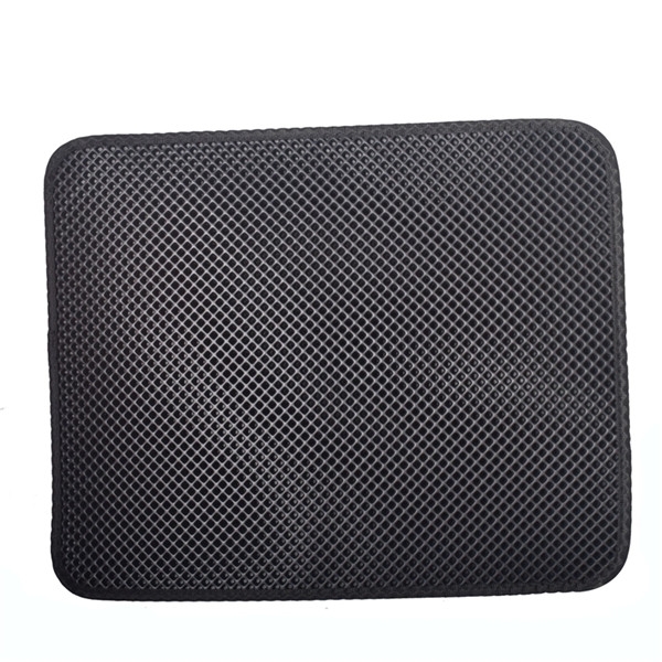 

Waterproof Pet Cat Litter Mat EVA Double Layer Cat Litter Trapping Pets Mat Pad Bottom Non-slip Pet Litter Cat Mat, Size:M(Black)