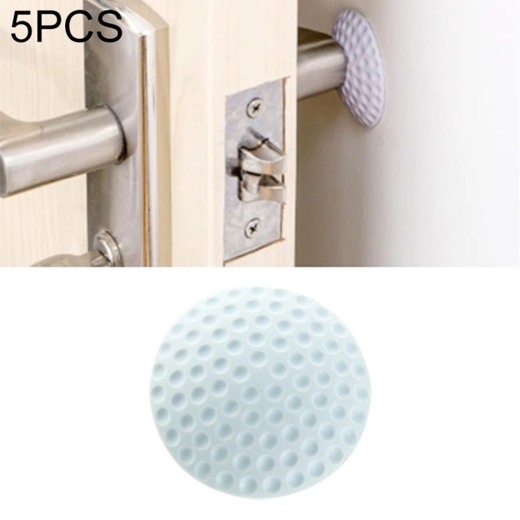 

5 PCS Furniture Accessories Crash Pad Doorknob Back Wall Protector Savor Shockproof Pad(Blue)