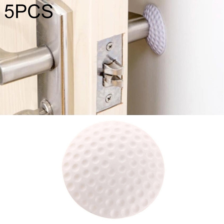 

5 PCS Furniture Accessories Crash Pad Doorknob Back Wall Protector Savor Shockproof Pad(White)