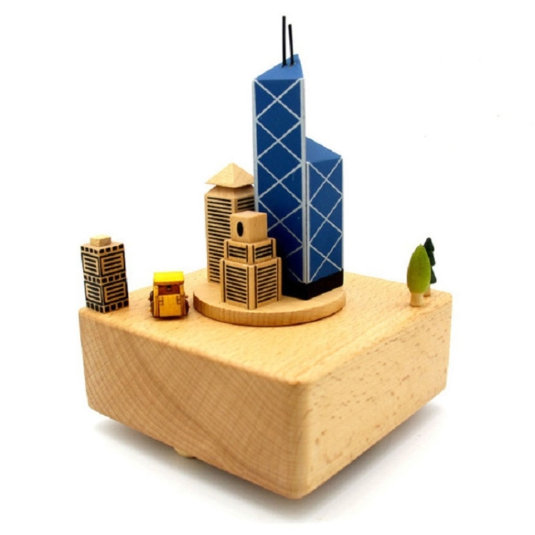 

Creative Home Decoration Wooden Music Box Children Toy, Style:Pavilion