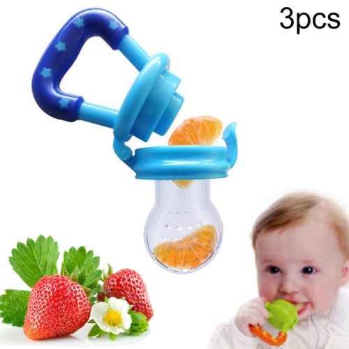 

3 PCS Portable Baby Infant Food Nipple Feeder Silicone Pacifier Silicone Baby Soother, Random Color, Size:M