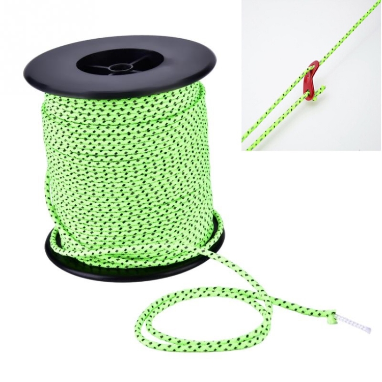 

2.5mm Diameter Reflective String Windproof Tent Rope Line Camping Rope Reflective Tent Ropes, Length: 50m