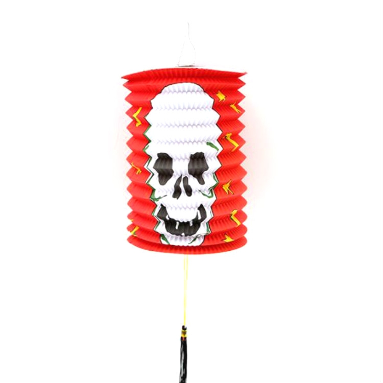 

10 PCS Halloween Lantern Scene Props Folding Melon Paper Lantern Decoration, Style:Orange Big Skull