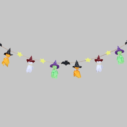 

3 PCS Kindergarten Halloween Decorations Cute Ghost Ornaments Garland Pendants, Style:6 Ghost Strings