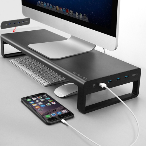 

Vaydeer Metal Display Increase Rack Multifunctional Usb Wireless Laptop Screen Stand, Style:Top Configuration(L)