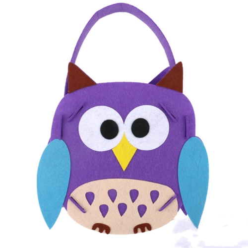

4 PCS Halloween Candy Bag Children Carry Pumpkin Bag Beg Sugar Bag Kindergarten Handmade Diy Gift Bag(Owl)