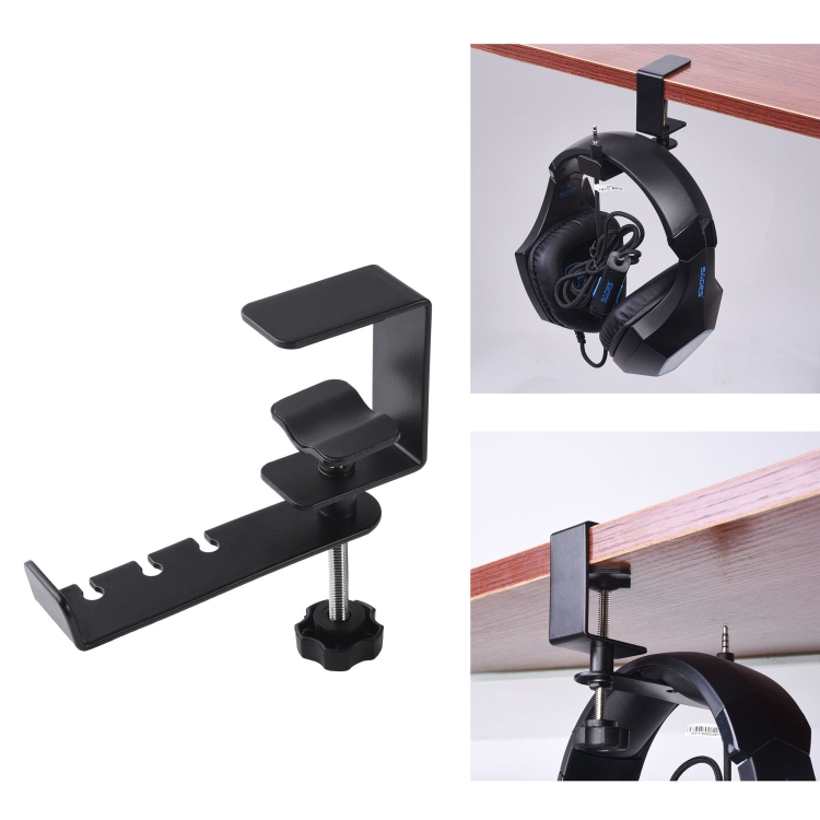 

Internet Cafe Headset Bracket Gaming Headset Accessories 360-Degree Rotatable Metal Headset Hook