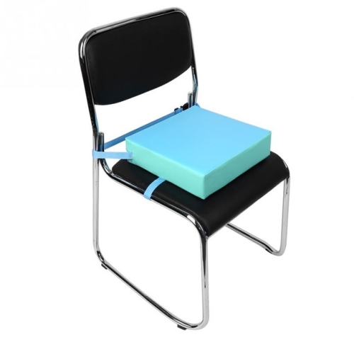 

3 PCS Kids Increased Chair Pad Removable Kid Highchair Seat Pad With Buckle Strap(Blue)