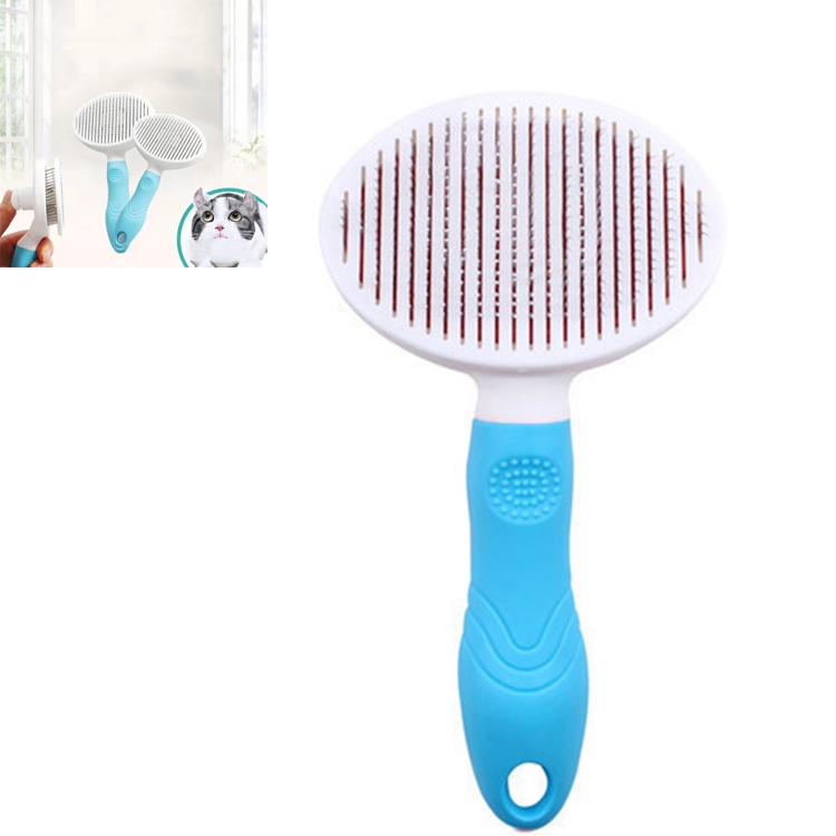 

Pet Cat and Dog Hair Removal Beauty Modeling Comb Automatic Hair Loss Self-cleaning Needle Comb(Green)