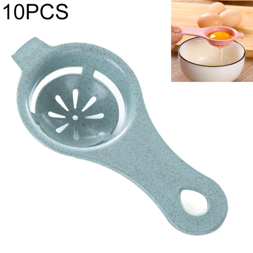 

10 PCS Straw Plastic Egg Separator White Yolk Sifting Home Kitchen Dining Cooking Gadget(Wheat Green)
