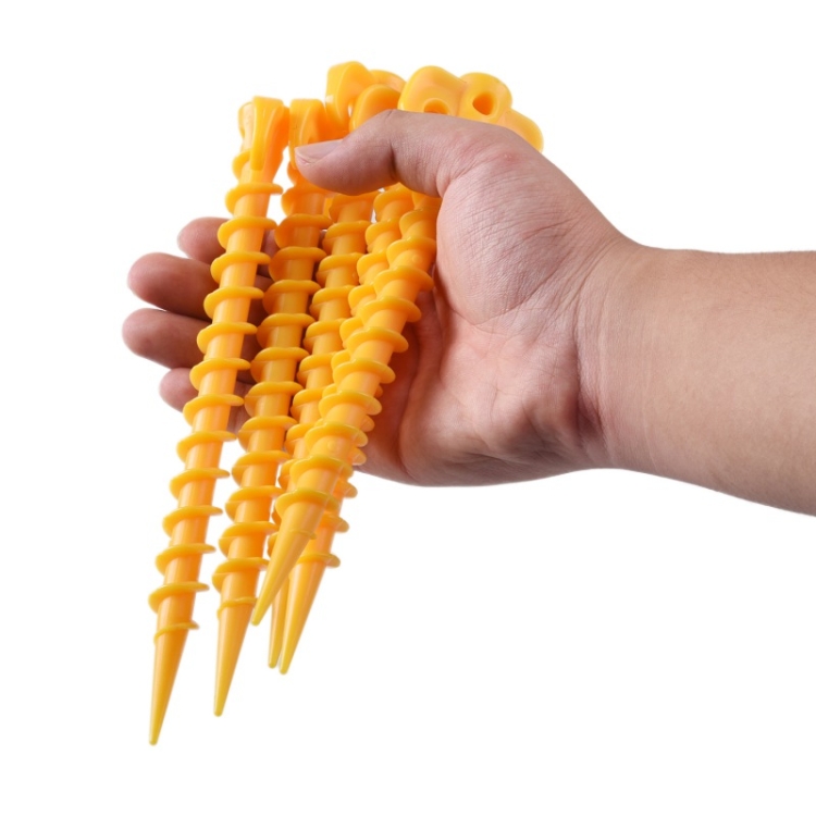 

10PCS Plastic Screw peg Hiking Camping Tent NailsTravel Nail Kit