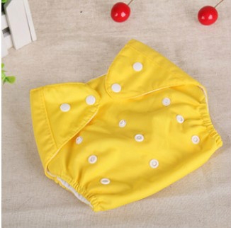 

Baby Cloth Reusable Diapers Nappies Washable Newborn Ajustable Diapers Nappy Changing Diaper Children Washable Cloth Diapers, Size:Insert(Yellow)