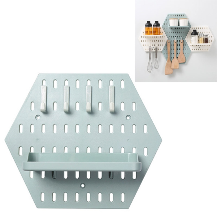 

3 PCS Punch-Free Hole Board Wall Hanging Household Wall Decoration Rack(Green)