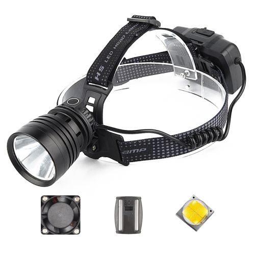 

P50 Lamp Beads Usb Input And Output Fan Cooling Head-Mounted Night Fishing Light Strong Headlight, Specification:Single no Power and no Charge