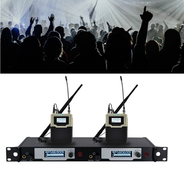 

Professional Ear-Back Stage Performance Singer Rehearsal In-Ear Wireless Monitoring System, Colour: BS-9400