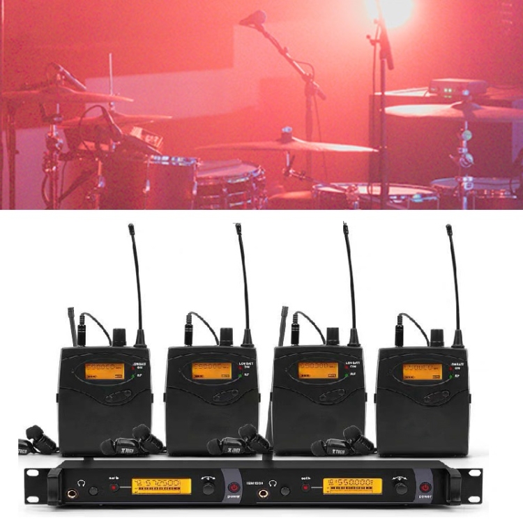 

Professional Wireless Stage Ear Return Monitor Singer In-Ear Dual Channel Ear Return, Specification: 4 Waist Bag Suit