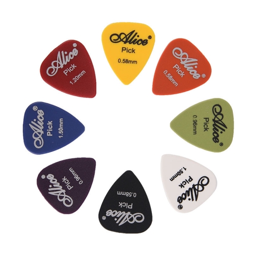 

Alice 50 PCS ABS Electric Guitar Picks, Random Color Delivery, Surface:Frosted, Size:0.58mm