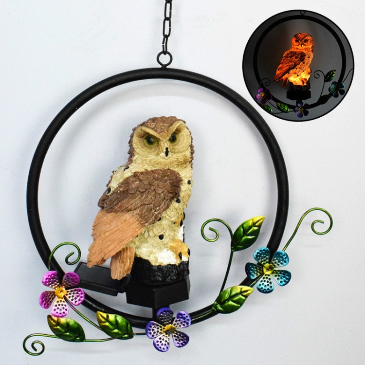 

Owl Shape Solar Lawn Light Garden LED Pendant Light(Brown)
