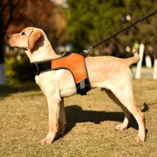 

K-Shaped Luminous LED Harness for Pet Dogs without Rope, Size:S(Orange Without Lights)