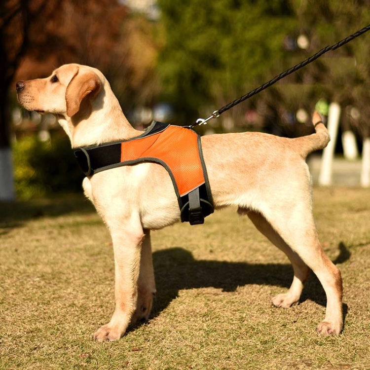 

K-Shaped Luminous LED Harness for Pet Dogs without Rope, Size:L(Orange Without Lights)