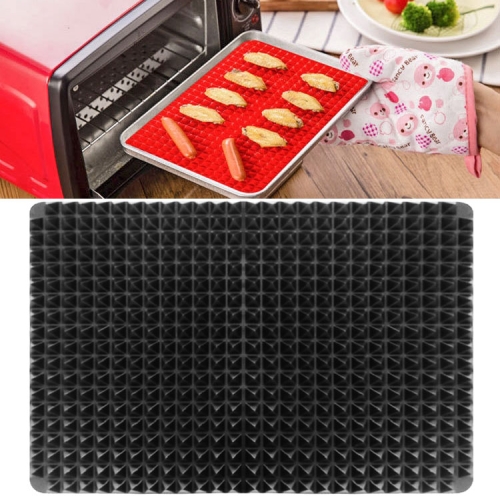 

2 PCS Silicone Multifunctional Bbq Pizza Mat Multifunctional Placemat Grill Mat Microwave Baking Mat(Black)