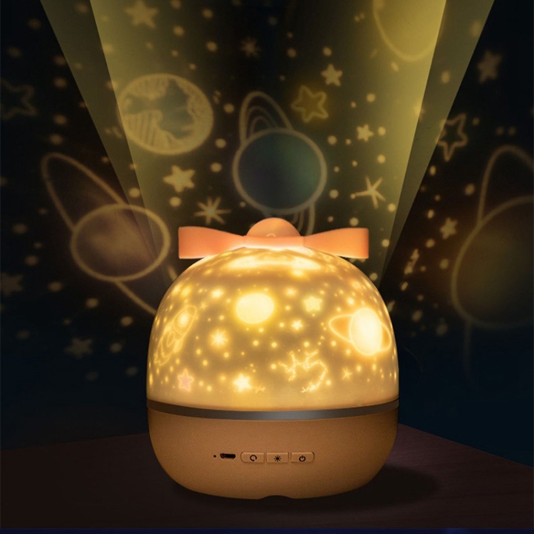 

Romantic Starry Projection Night Light Children Bedside Decoration Gift Lamp, Style:Rechargeable