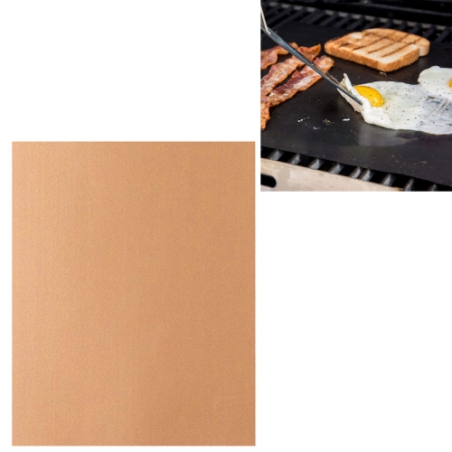 

6 PCS Teflon Barbecue Mat Bbq Barbecue Mat Outdoor Non-Stick Barbecue Mat, Size:40x33cm(Gold)