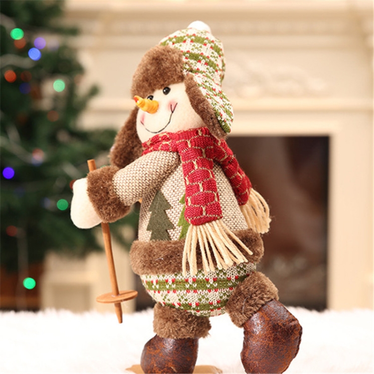 

Christmas Doll Hotel Shopping Mall Christmas Decoration, Style:Snowman(Brown)