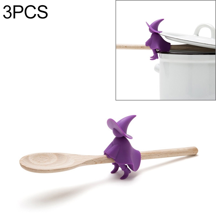 

3 PCS Silicone Cartoon Witch Pot Lid Spill Preventer Practical Kitchen Tools Witch Pot Lid Spill Preventer