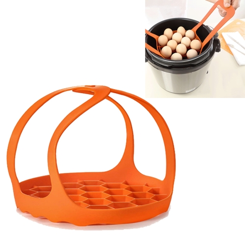 

2 PCS Silicone Steamer Egg Cooker Silicone Steamer Basket, Size:8 Inches(Orange)