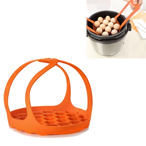 

2 PCS Silicone Steamer Egg Cooker Silicone Steamer Basket, Size:6.5 Inches(Orange)