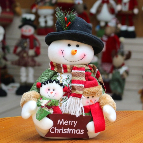 

Christmas Gifts Family Dolls Portrait Christmas Decorations(Snowman )