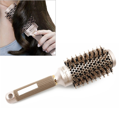 

Ceramic Aluminium Hair Comb Round Brush with Nylon Bristle Professional Barber Styling Hair Brush(45mm)