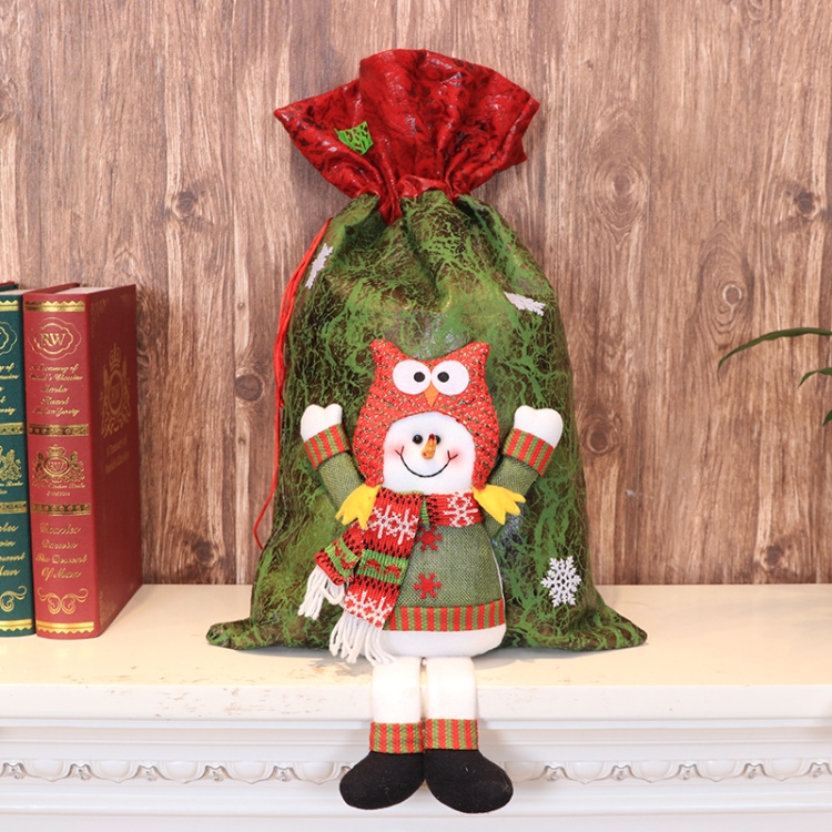 

Christmas Shopping Mall Window Decoration Three-Dimensional Doll Gift Bag Chocolate Candy Bag(Snowman )